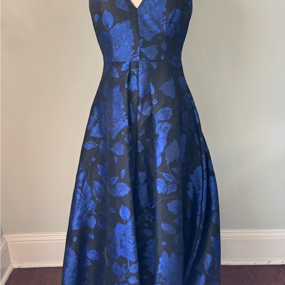 Calvin Klein long gown with train.